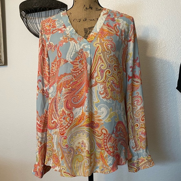 Rose & Olive Tops - Rose + Olive NWT Sz L paisley print tunic